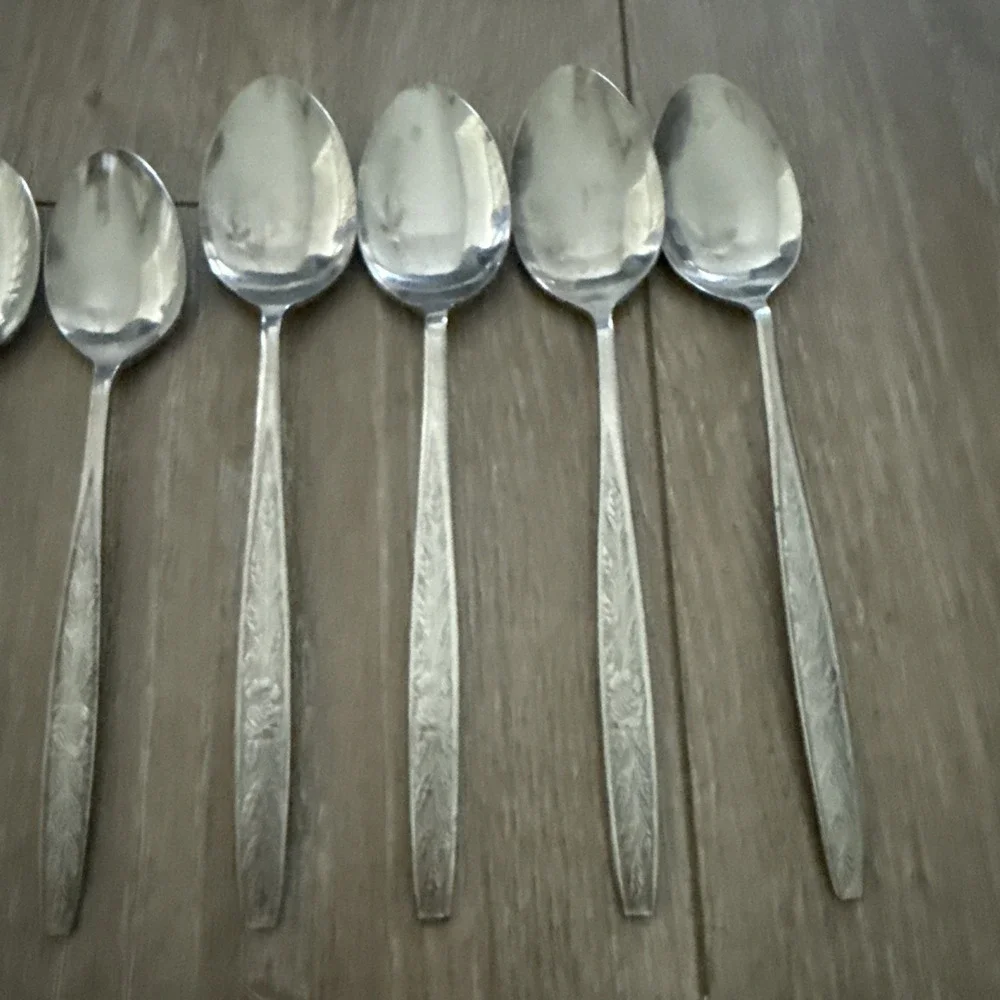 ROGERS Stanley‎ Roberts GRANATA Vintage Stainless Flatware 8 Pc Lot Spoons